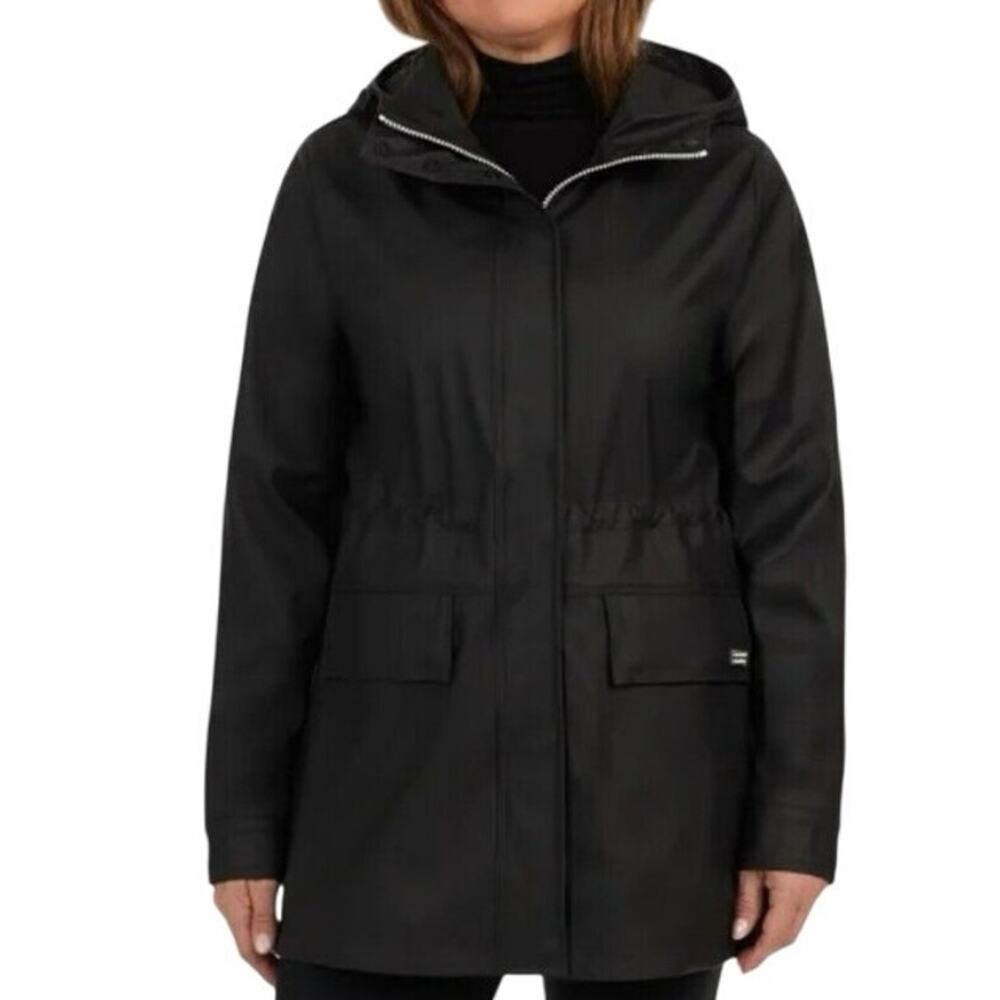 Hunter Ladies' Rubberized Rain Jacket, Color Black